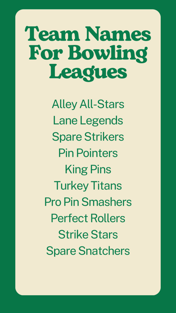 Team Names For Bowling Leagues