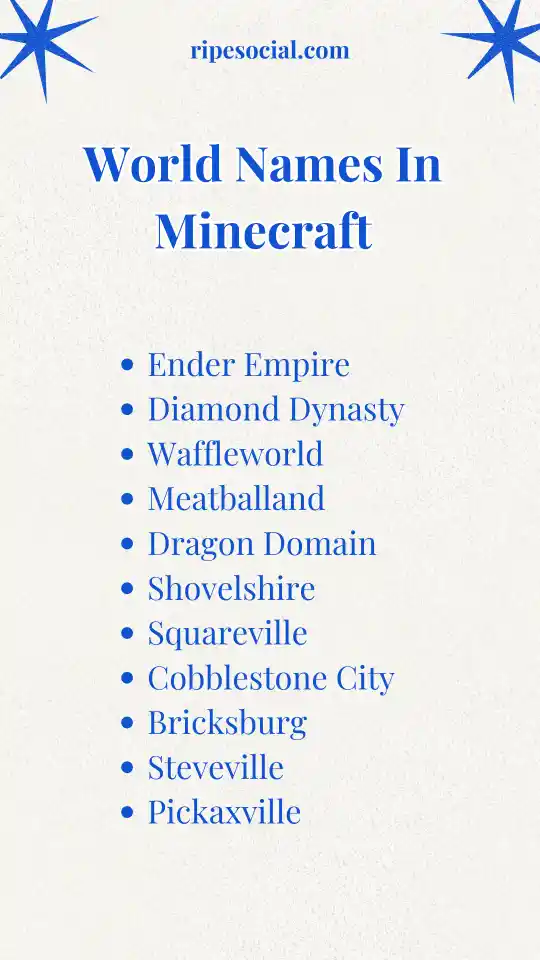 World Names In Minecraft