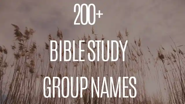Christian bible study group names